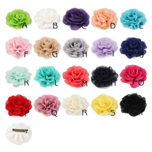 10pcs/lot 8.5cm Newborn Chiffon Petals Poppy Flower Hair Clips Rolled Rose Fabric Hair Flowers For Kids Girls Hair Accessories 2024 - buy cheap