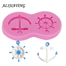 Boat ship anchor silicone mold fondant mold cake decorating tools chocolate gumpaste mold  D0209 2024 - buy cheap