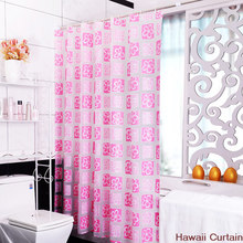 2014 NEW ! PEVA Waterproof Fashion Bathroom high quality pink flower Shower curtain 200cm*180cm 2024 - buy cheap