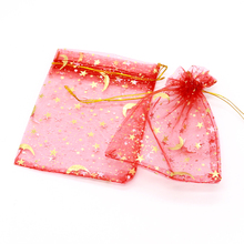 500pcs/lot 7x9 9x12cm Drawable Organza Bags Moon Star Design Wedding Christmas Gift Bag Candy Jewelry Packaging Bags & Pouches 2024 - buy cheap