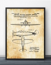 1933 boeing patente blueprint pintura da parede arte decoração da parede quadros lona arte cartaz a óleo sem moldura 2024 - compre barato