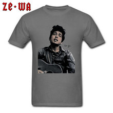 Bob Dylan T Shirt For Man Young Top T-shirts Vintage Guitar Player Tshirt Male Cotton Brand New Tees Rock Punk Biker Clothing 2024 - buy cheap