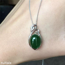 KJJEAXCMY boutique jewels S925 colgante de jade natural para mujer con incrustaciones de plata pura + collar, joya de calabaza, hojas de plantas 2024 - compra barato