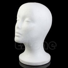 Maniquí de espuma de poliestireno para mujer, modelo de cabeza de maniquí para peluca, pelo, sombrero, gafas, exhibición 2024 - compra barato