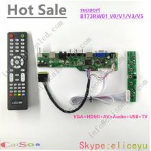 HDMI/VGA/AV/VGA/аудио/USB ЖК-дисплей ТВ драйвер платы в соответствии с B173RW01 V0/V1/V3/V5 2024 - купить недорого