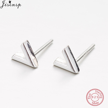 Jisensp S925 Sterling-Silver-Jewelry Stud Earring Special Letter V Shaped Women Earrings Never Faded Women Jewelry Gift Brincos 2024 - buy cheap