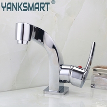 Yanksmart-torneira de banheiro com misturador, luxuosa, montada no gabinete, misturador, latão cromado 2024 - compre barato