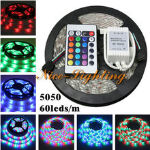 5M/roll Non-Waterproof SMD 5050 Flexible Led Strip DC 12V RGB Color Indoor Decoration Light Stripe + 24Keys IR Remote Controller 2024 - buy cheap