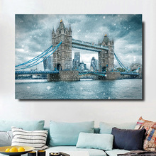 Embelish Large Size Wall Art Posters For Living Room London Bridge Landscape Pictures Modern Home Decor HD Canvas Paintings 2024 - buy cheap