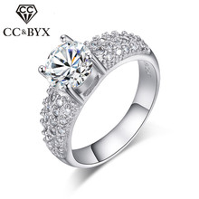 White Gold color Fashion Rings For Women CZ Vintage Jewelry Fine Wedding Engagement Rings Bijouterie Accessories CC108 2024 - buy cheap