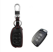Car-styling key cover chain case For Hyundai Elantra ix35 iX45 iX25 i20 i30 Sonata Verna Solaris Accent Tucson Veloster Santa Fe 2024 - buy cheap