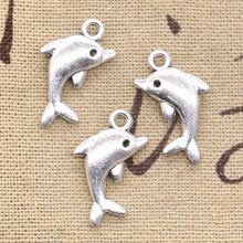 10pcs Charms Lovely Dolphin 23x13mm Antique Making Pendant fit,Vintage Tibetan Bronze Silver color,DIY Handmade Jewelry 2024 - buy cheap