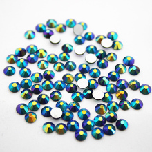 High Quality Crystal Stones 3SS to 30SS Black AB  Flat Back Nail Art Glue On Non Hotfix Rhinestones 2024 - buy cheap