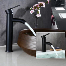 Black Stainless Steel Bathroom Basin Faucet Cold and Hot Mixer Basin Sink Tap Round Single Handle Deck Mounted Kitchen Faucet 2024 - buy cheap