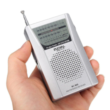 Rádio de bolso universal embutido, antena mini am/fm, 2 bandas, receptor universal com alto-falante, entrada para fones de ouvido de 3.5mm, imperdível 2024 - compre barato