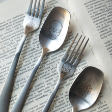 Skeleton Skull Printed Spoon Forks Stainless steel Western tableware Cooking Accessories 2024 - buy cheap
