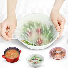 Food Grade Keeping Food Fresh Saran Wrap Reusable high stretch Silicone Food Wraps Seal Vacuum Cover Stretch Lid 2024 - buy cheap