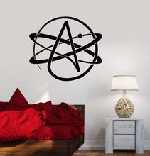 Vinyl wall decal atheism symbol atom science atheist art sticker office school classroom mural 2KX19 2024 - buy cheap