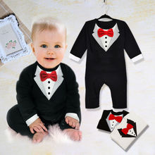 Citgeet Spring Autumn New Baby Kid Boy Cotton Gentleman Jumpsuit Romper Clothes Outfit Fashion Clothing SS 2024 - buy cheap