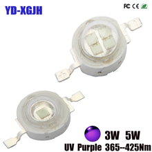 10P High Power LED 3W 5W 365Nm 3v Ultraviolet Light UVA DIY for Portable money detector flashlight and nail lamp Medical lights 2024 - buy cheap