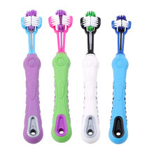 Hot Selling Three Sided Pet Toothbrush Dog Brush Addition Bad Breath Tartar Teeth Care Dog Cat Cleaning Mouth YH-461651 2024 - buy cheap