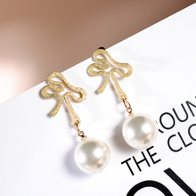 Lubov Imitation Big Pearl Pendant Elegant Drop Earrings Irregular Gold Color Metal Dangle Earrings Personality Women Jewelry New 2024 - buy cheap