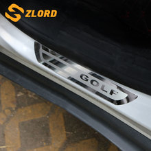 4Pcs/Set Stainless Steel Car Door Sill Protector Plate for Volkswagen VW Golf 6 MK6 Golf 7 MK7 Polo Car Styling Accessories 2024 - buy cheap