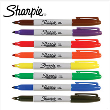 Canetas marcadoras sanford sharpie, ecológicas, de ponta fina, original, 8 cores, conjunto de marcador de arte permanente, papelaria 2024 - compre barato
