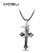 Серебряное металлическое ожерелье MOSU из аниме «Death Note», 12 шт./партия, кулон с логотипом Креста, аксессуары для косплея, ювелирные изделия, Прямая поставка 2024 - купить недорого