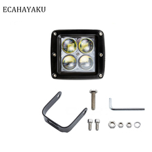 Светодиодный прожектор ECAHAYAKU, алюминиевый Точечный светильник для внедорожников 4 х4, 2 шт., 3 дюйма, с линзой 4D, 12 Вт 2024 - купить недорого
