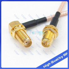 8inch 20cm RG316 RF Coaxial Pigtail Jumper LOW Loss cable with SMA female jack right angle to RP-SMA female straight connector 2024 - buy cheap