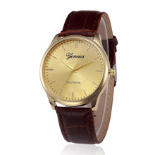 Кварцевые наручные часы TZ #501 с кожаным ремешком в стиле ретро 2024 - купить недорого