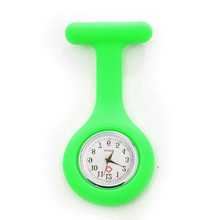Силиконовые часы медсестры с брошкой, часы-туника, кварцевые наручные часы, женские часы для больниц, аналоговые цветные часы, новинка B40 2024 - купить недорого