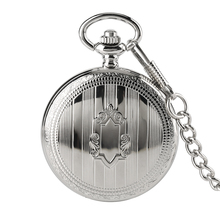 Vintage Silver Shield Design Auto Self Winding Mechanical Pocket Watch Exquisite Chain Steampunk Pendant Unisex Clock Gifts 2024 - buy cheap