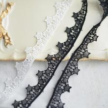 Hot !!!  5 Yards 2m Costume Home Decoration Flower Star Lace Trimming Embroidery Sew DIY Craft White Black Lace Trim 2024 - buy cheap