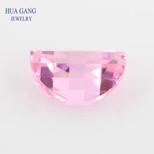 Pink Ingots Shape Cubic Zirconia Brilliant Cut Loose CZ Stone Synthetic Gems Beads For Jewelry 5x7mm-7x9mm 2024 - buy cheap