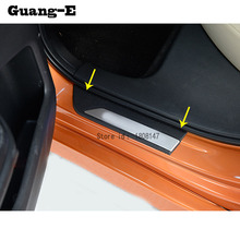 Автомобильная наклейка, накладка на педали из нержавеющей стали, пороговое покрытие для двери, внешняя часть 4 шт. для Honda Civic 10th Sedan 2016 2017 2018 2024 - купить недорого