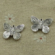 222 piezas mariposa tibetana de plata encantos 19x14mm #3412 2024 - compra barato