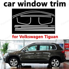 Para Volkswagen Tiguan Styling Guarnição Da Janela sem coluna Acessórios Do Exterior Do Carro Decoração Tiras de Aço Inoxidável 2024 - compre barato