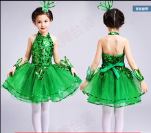 Vestido de princesa infantil longo, roupa para performance em grama lã bufante, vestido feminino de coro, dança moderna, vestido de balé 2024 - compre barato