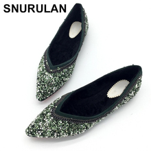 Snurulan2018 sapatos de inverno feminino quente ballet flats deslizamento-on mulher rasa sapatos únicos senhoras macio feminino footweare677 2024 - compre barato