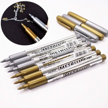 DIY Metal Waterproof Permanent Paint Art Marker Pens Gold Silver 1.5mm Student Supplies Craftwork Pen 2024 - buy cheap