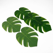 12pcs/Lot Summer Tropical Party Artificial Palm Leaves Hawaiian Luau Party Jungle Beach Theme Party Decoration Hawaii 2024 - buy cheap