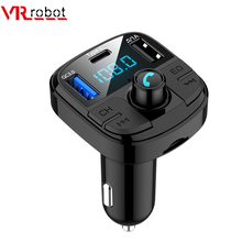 VR robot Bluetooth Handsfree Car Kit Wireless FM Transmitter EQ Audio Car MP3 Player With QC3.0 Quick Charge+USB Type C 2024 - buy cheap