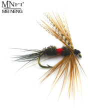 MNFT 10PCS [10#] Grey Hackle Peacock Coachman Fly Trout Fishing Bait Dry Flies Royal Wulff Brown Hackle Fishing Fly Lures 2024 - купить недорого