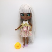 Joint body Nude Blyth Doll super balck skin white hair fashion doll factory doll  08 2024 - buy cheap