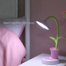 USB Chargeable LED Table Lamp 2 In 1  Sun Flower LED Desk Lamp with Pen Holder Children Reading Learning Eye Protect Nigh Lamp 2024 - buy cheap