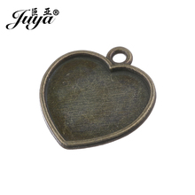 Juya-base de cabochão de liga metálica, 10 m, 18x16mm, base, pingente, formato de coração, faça você mesmo, fornecedor ad0smartphones 2024 - compre barato