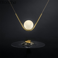 Nordic Creative V Shape Gold Pendant Lights Led Glass Ball Hanging Lamp Home Fixture Kitchen Lighting Industrial Decor Luminaire 2024 - buy cheap