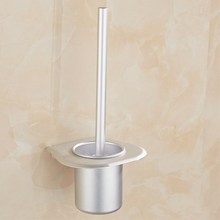 Silver Space Aluminum Toilet  Brush Cup Thick Aluminum Plate Toilet Brush Holder Bathroom Cleaning Products Cleaning Brush 2024 - buy cheap